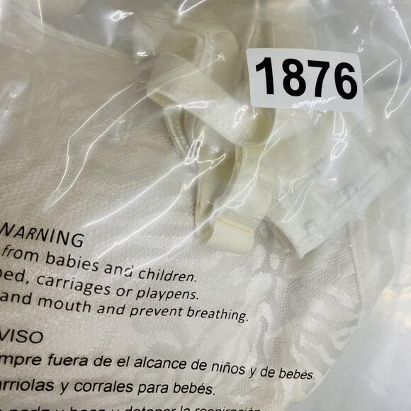 Playtex Bra Womens 44C Ivory Molded Underwire Jacquard Adjustable Straps Smooth - Picture 5 of 5